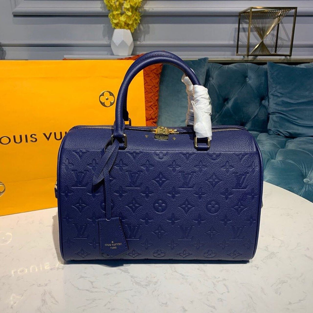 Louis Vuitton Speedy Bandouliere 30 Monogram Empreinte Blue For Women,  Shoulder And Crossbody Bags 11.8in/30cm Louis Vuitton