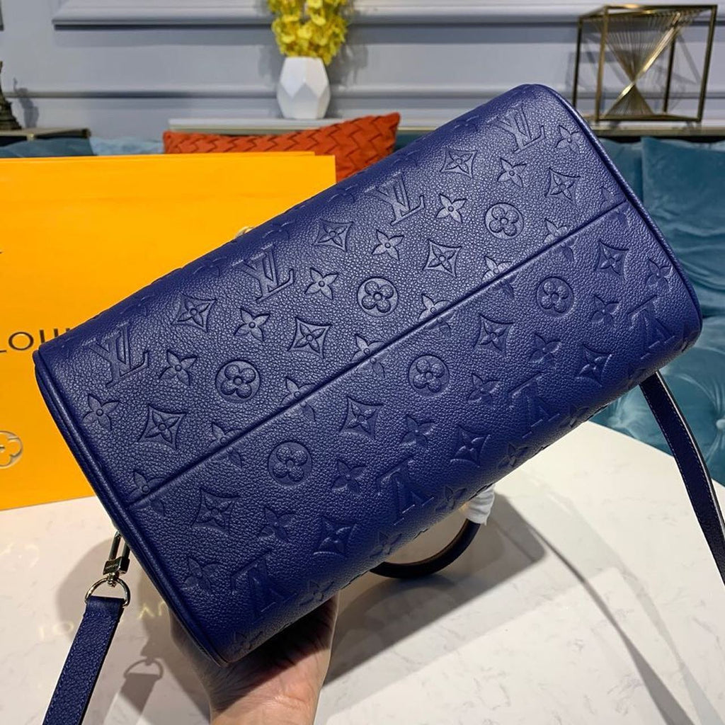 Louis Vuitton Speedy Bandouliere 30 Monogram Empreinte Blue For Women,  Shoulder And Crossbody Bags 11.8in/30cm Louis Vuitton