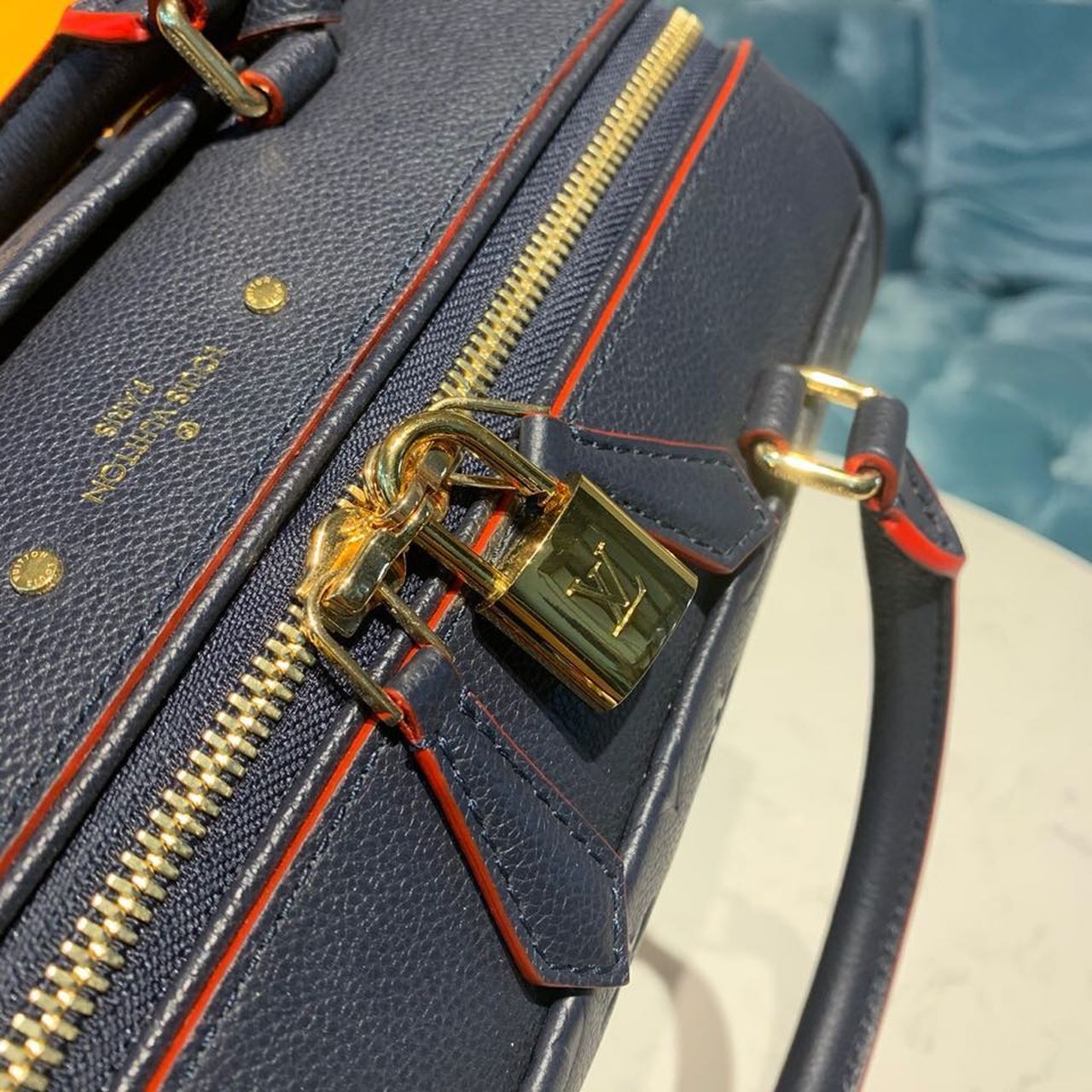 Louis Vuitton Speedy Bandouliere 25 Monogram Empreinte Navy Blue For Women,  Shoulder And Crossbody Bags 9.8in/25cm Louis Vuitton