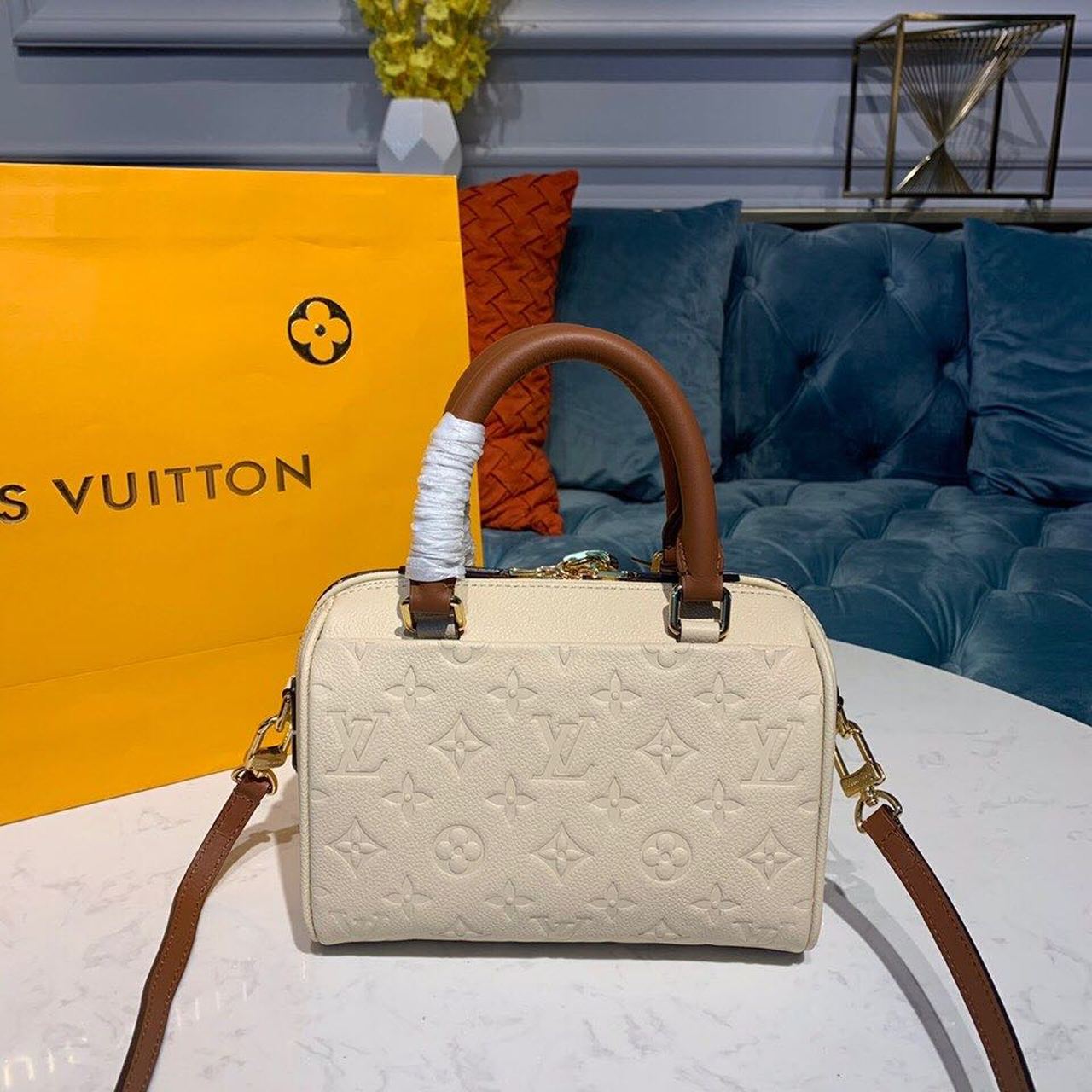 Louis Vuitton Speedy Bandouliere 20 Monogram Empreinte Creme For Women,  Shoulder And Crossbody Bags 7.8in/20cm Louis Vuitton