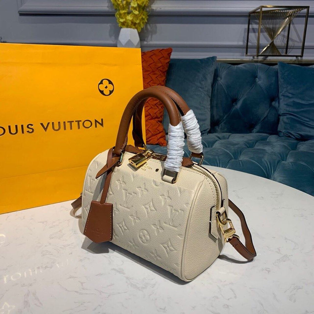 Louis Vuitton Speedy Bandouliere 20 Monogram Empreinte Creme For Women,  Shoulder And Crossbody Bags 7.8in/20cm Louis Vuitton