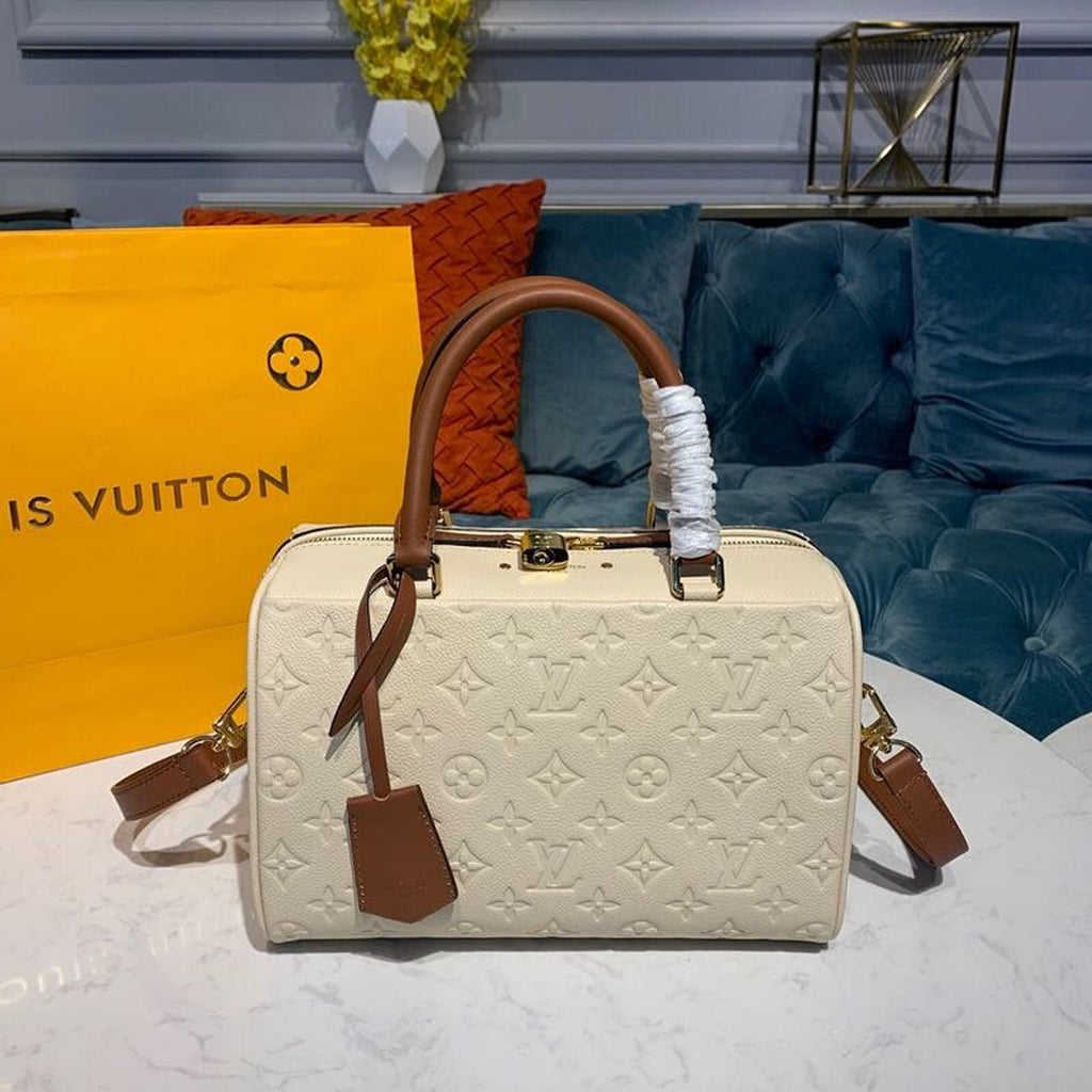 Louis Vuitton Speedy Bandouliere 25 Monogram Empreinte Creme For Women,  Shoulder And Crossbody Bags 9.8in/25cm Louis Vuitton