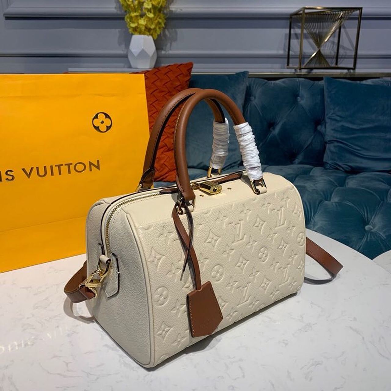 Louis Vuitton Speedy Bandouliere 25 Monogram Empreinte Creme For Women,  Shoulder And Crossbody Bags 9.8in/25cm Louis Vuitton