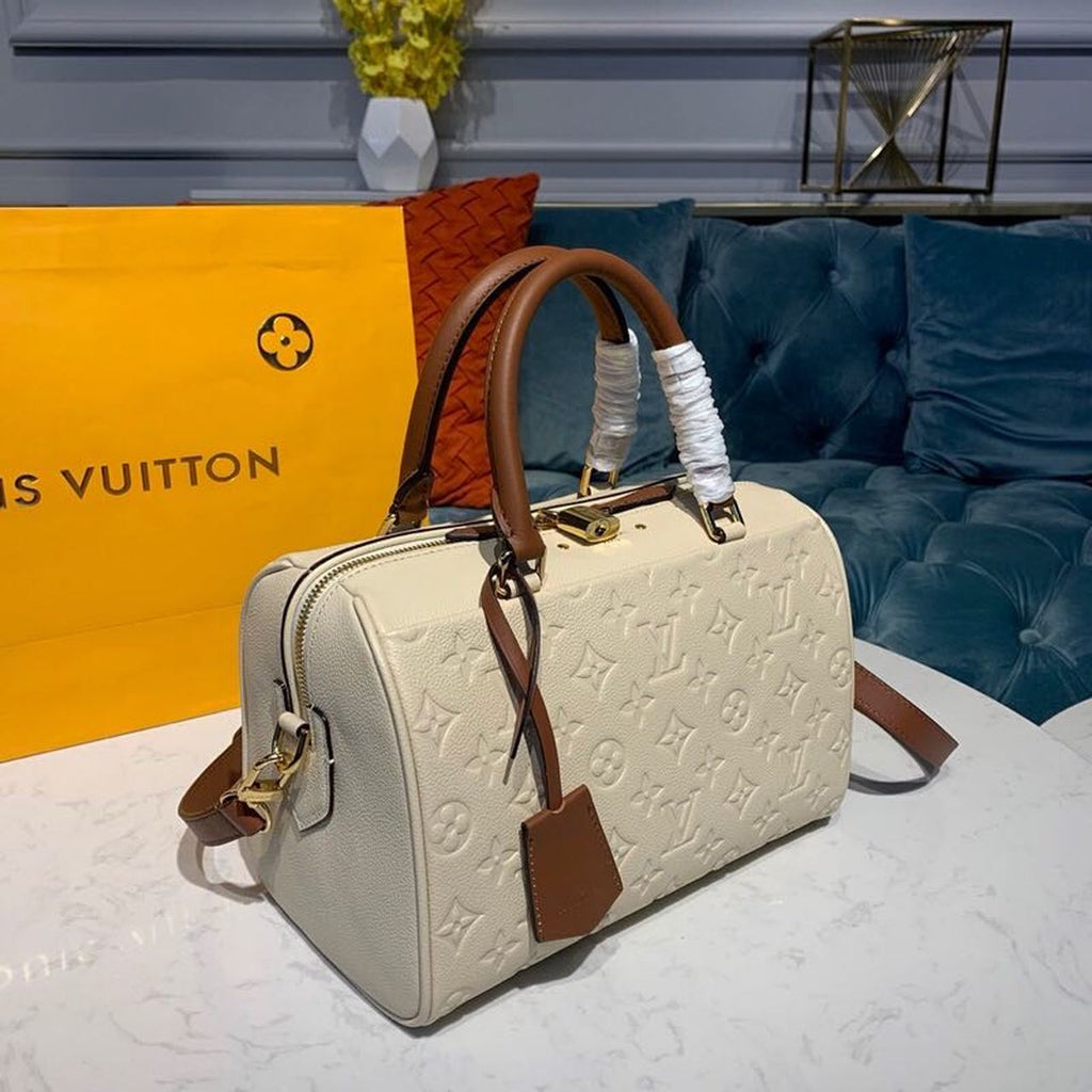 Louis Vuitton Speedy Bandouliere 25 Monogram Empreinte Creme For Women,  Shoulder And Crossbody Bags 9.8in/25cm Louis Vuitton