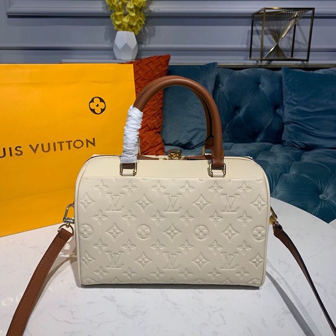 Louis Vuitton Speedy Bandouliere 25 Monogram Empreinte Creme For Women,  Shoulder And Crossbody Bags 9.8in/25cm Louis Vuitton