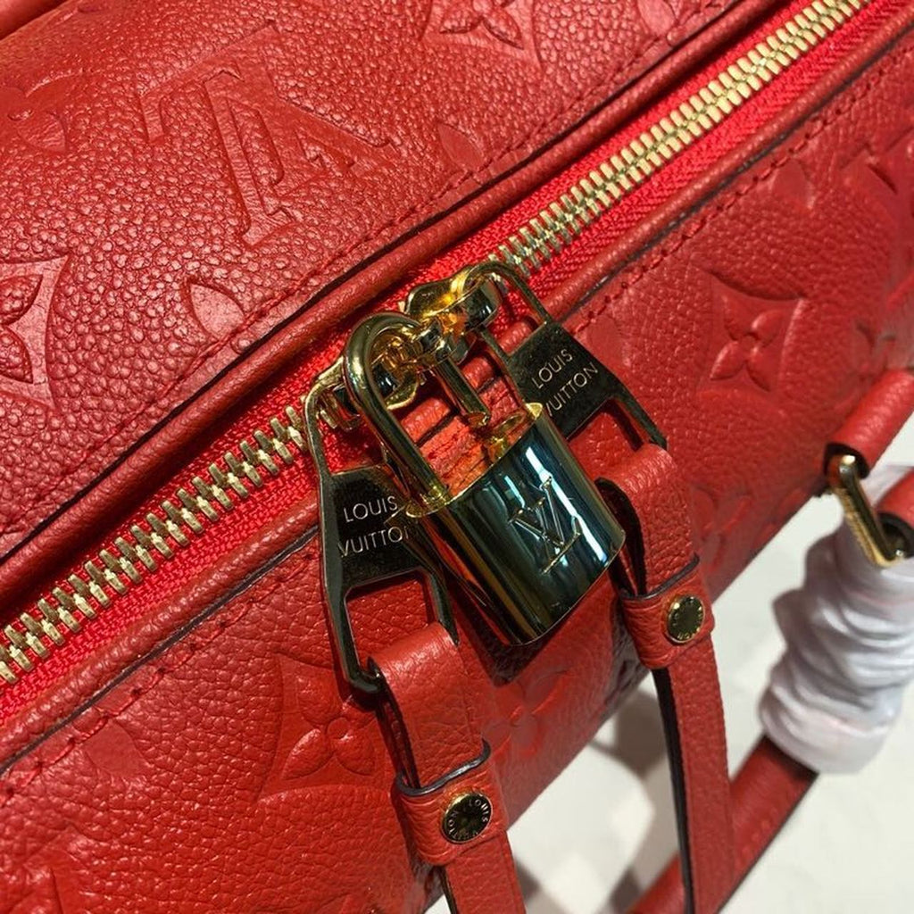 Louis Vuitton Speedy Bandouliere 25 Monogram Empreinte Cherry Red For Women,  Shoulder And Crossbody Bags 9.8in/25cm Louis Vuitton
