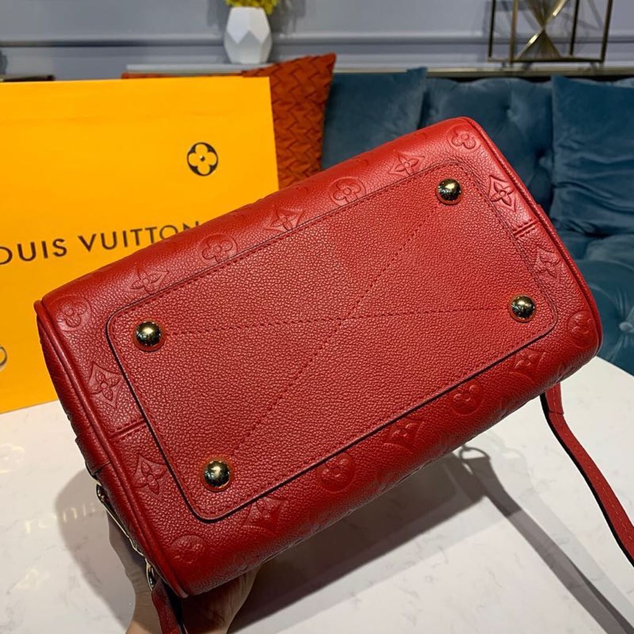 Louis Vuitton Speedy Bandouliere 25 Monogram Empreinte Cherry Red For Women,  Shoulder And Crossbody Bags 9.8in/25cm Louis Vuitton