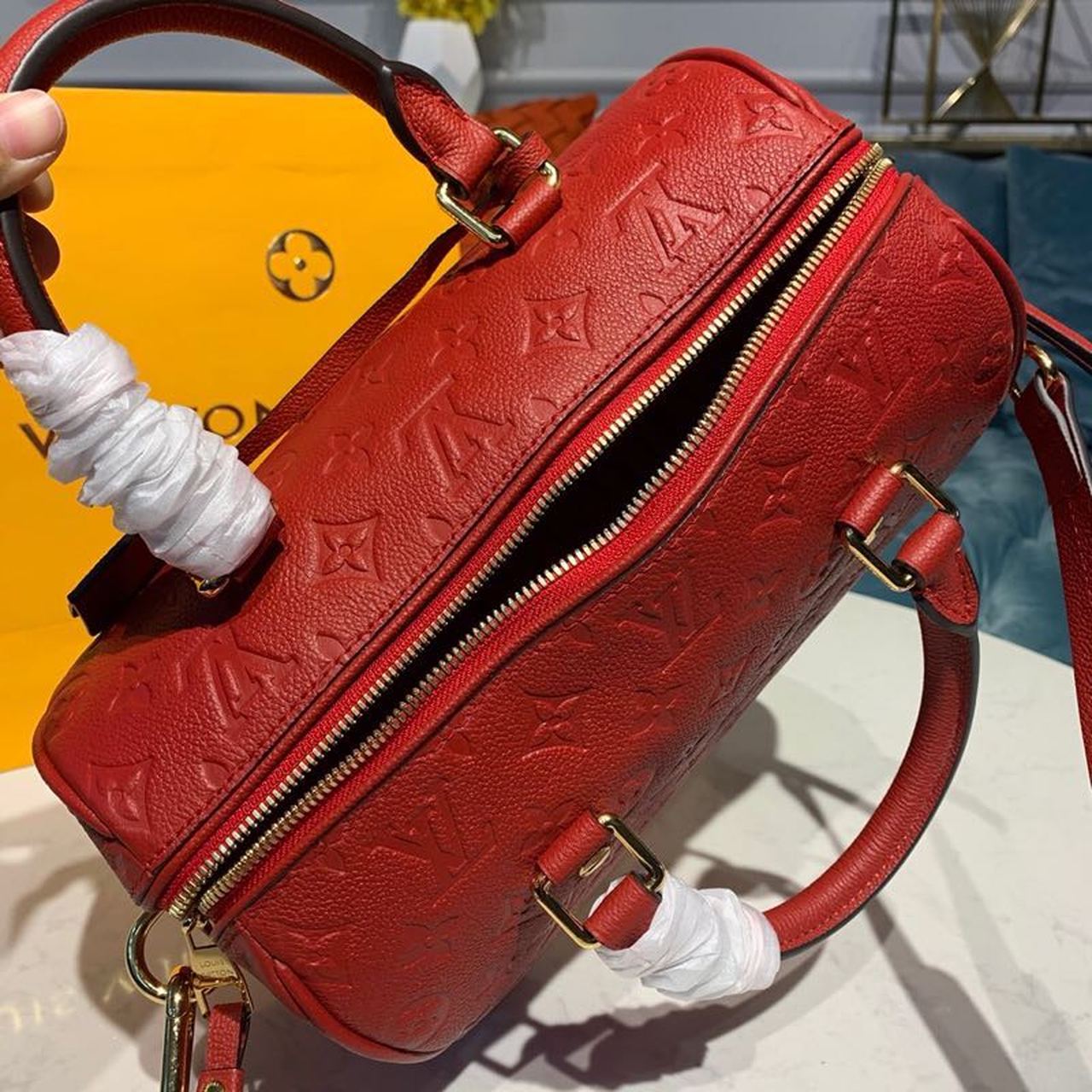Louis Vuitton Speedy Bandouliere 25 Monogram Empreinte Cherry Red For Women,  Shoulder And Crossbody Bags 9.8in/25cm Louis Vuitton