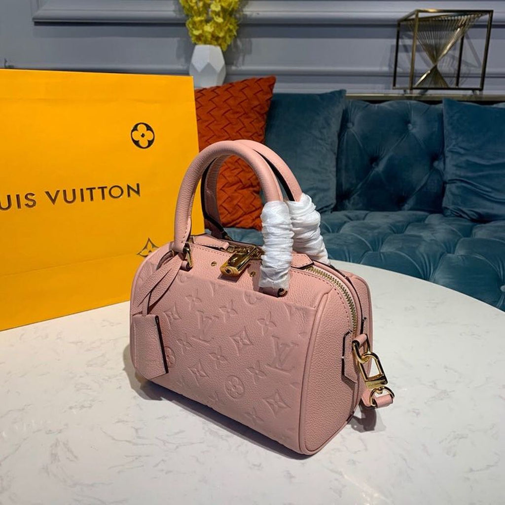Louis Vuitton Speedy Bandouliere 20 Monogram Empreinte Light Pink For Women,  Shoulder And Crossbody Bags 7.8in/20cm Louis Vuitton