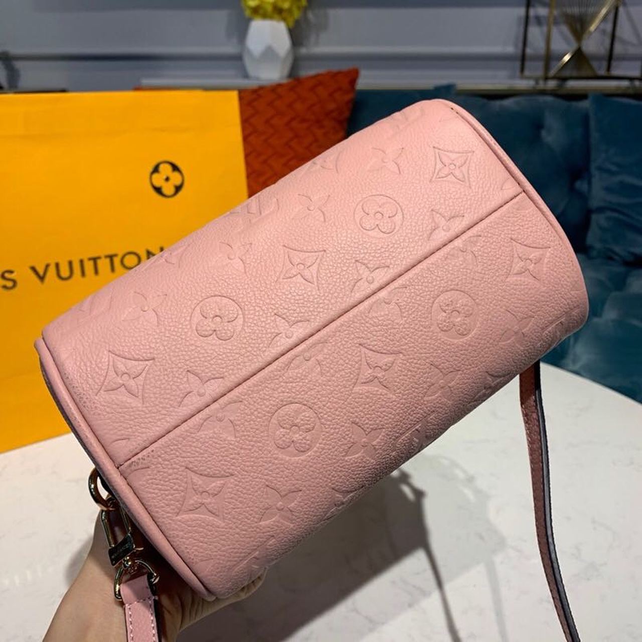 Louis Vuitton Speedy Bandouliere 20 Monogram Empreinte Light Pink For Women,  Shoulder And Crossbody Bags 7.8in/20cm Louis Vuitton