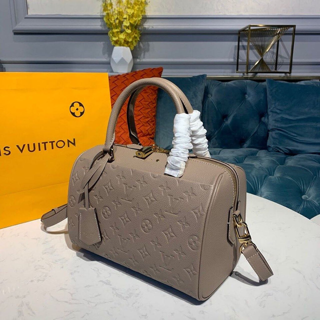 Louis Vuitton Speedy Bandouliere 25 Monogram Empreinte Galet Grey For Women,  Shoulder And Crossbody Bags 9.8in/25cm Louis Vuitton