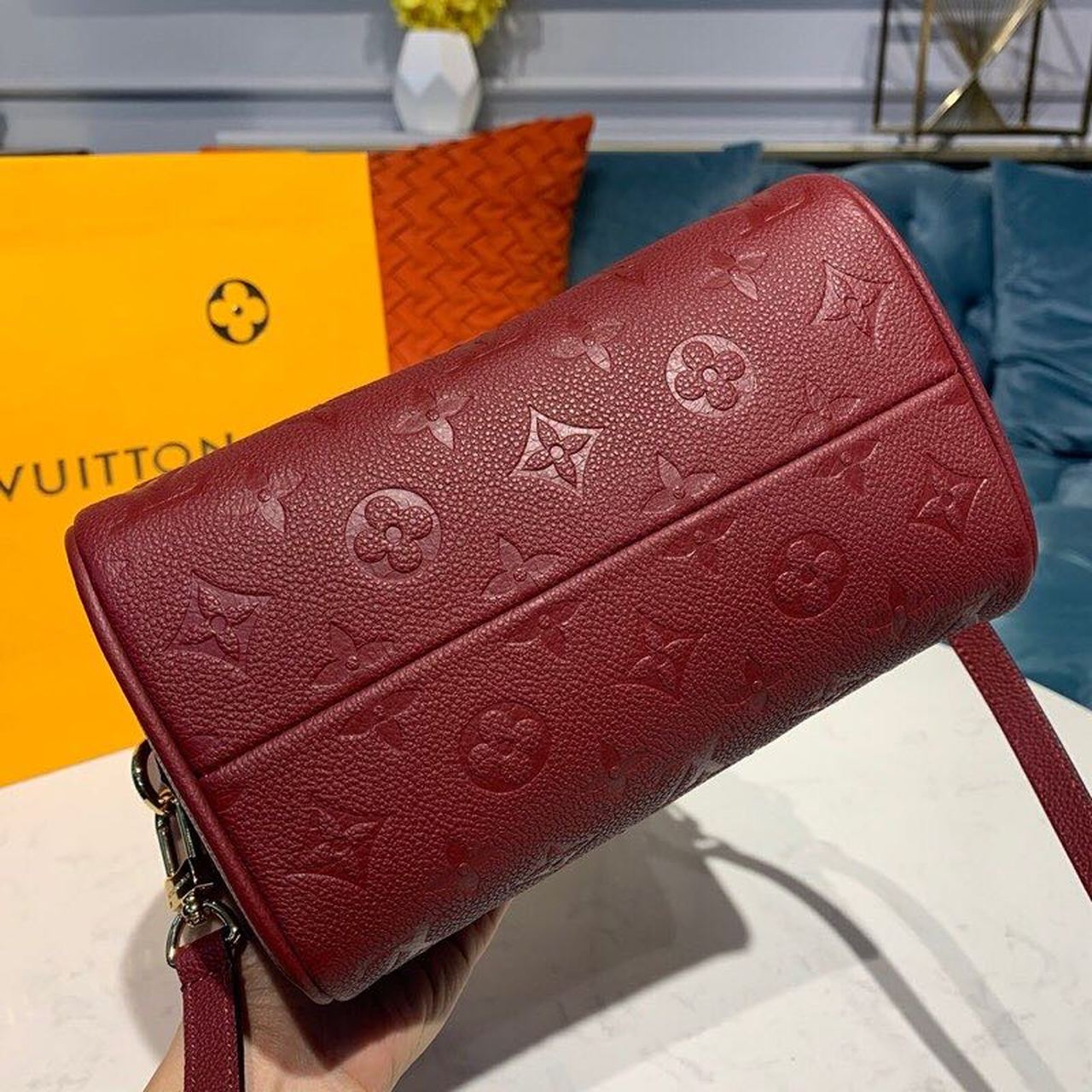 Louis Vuitton Speedy Bandouliere 20 Monogram Empreinte Burgundy For Women,  Shoulder And Crossbody Bags 7.8in/20cm Louis Vuitton