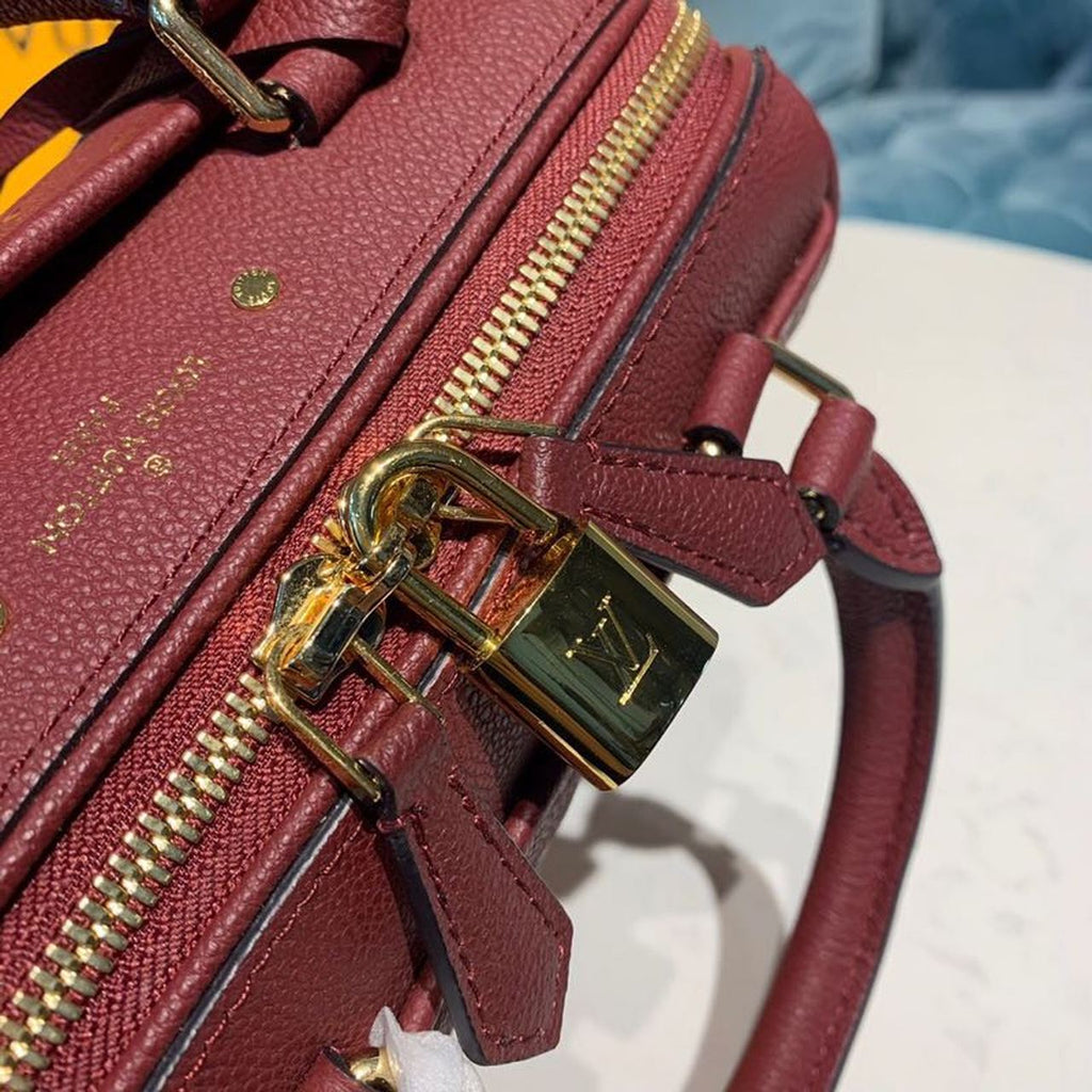 Louis Vuitton Speedy Bandouliere 20 Monogram Empreinte Burgundy For Women,  Shoulder And Crossbody Bags 7.8in/20cm Louis Vuitton
