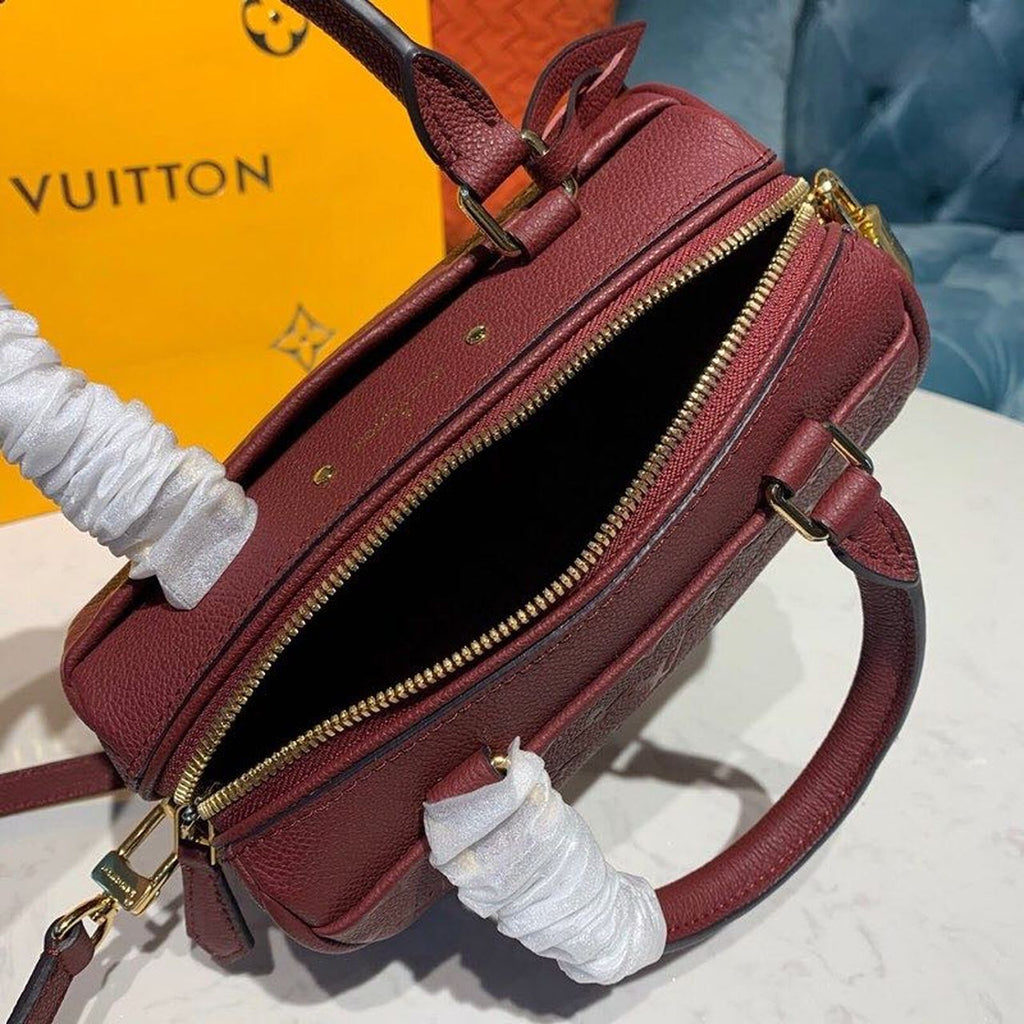 Louis Vuitton Speedy Bandouliere 20 Monogram Empreinte Burgundy For Women,  Shoulder And Crossbody Bags 7.8in/20cm Louis Vuitton