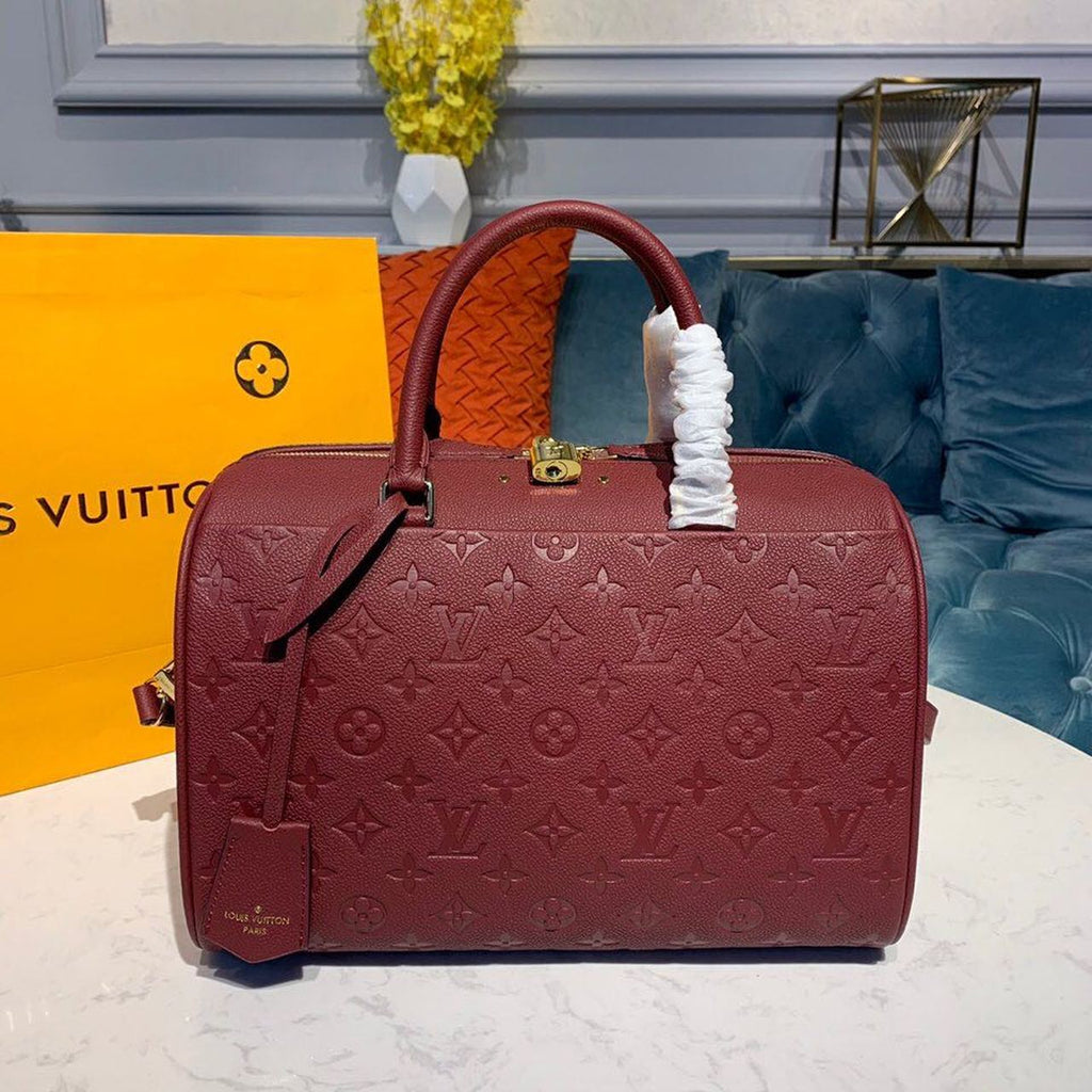 Louis Vuitton Speedy Bandouliere 30 Monogram Empreinte Bunrgundy For Women,  Shoulder And Crossbody Bags 11.8in/30cm Louis Vuitton