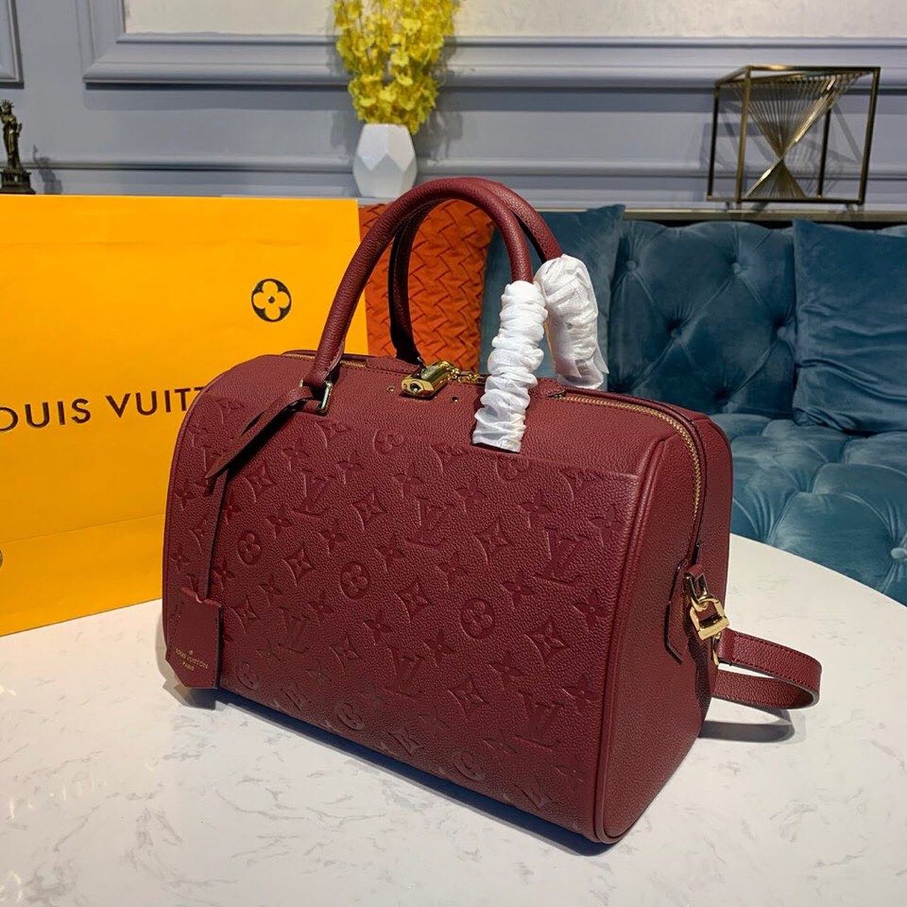 Louis Vuitton Speedy Bandouliere 30 Monogram Empreinte Bunrgundy For Women,  Shoulder And Crossbody Bags 11.8in/30cm Louis Vuitton
