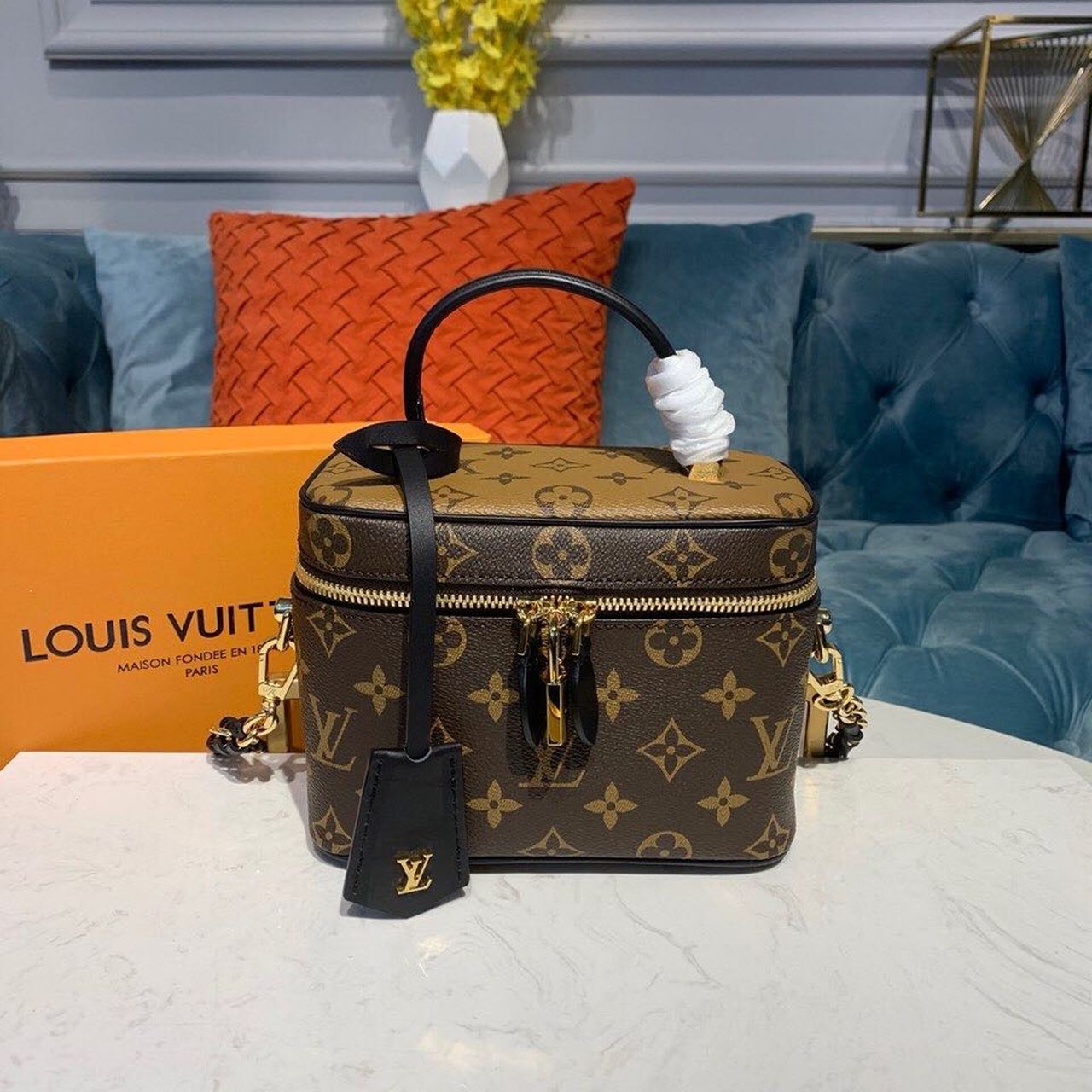 Louis Vuitton Vanity PM Monogram And Monogram Reverse Canvas By Nicolas Ghesquiere For Women,  Shoulder And Crossbody Bags 7.5in/19cm Louis Vuitton M45165