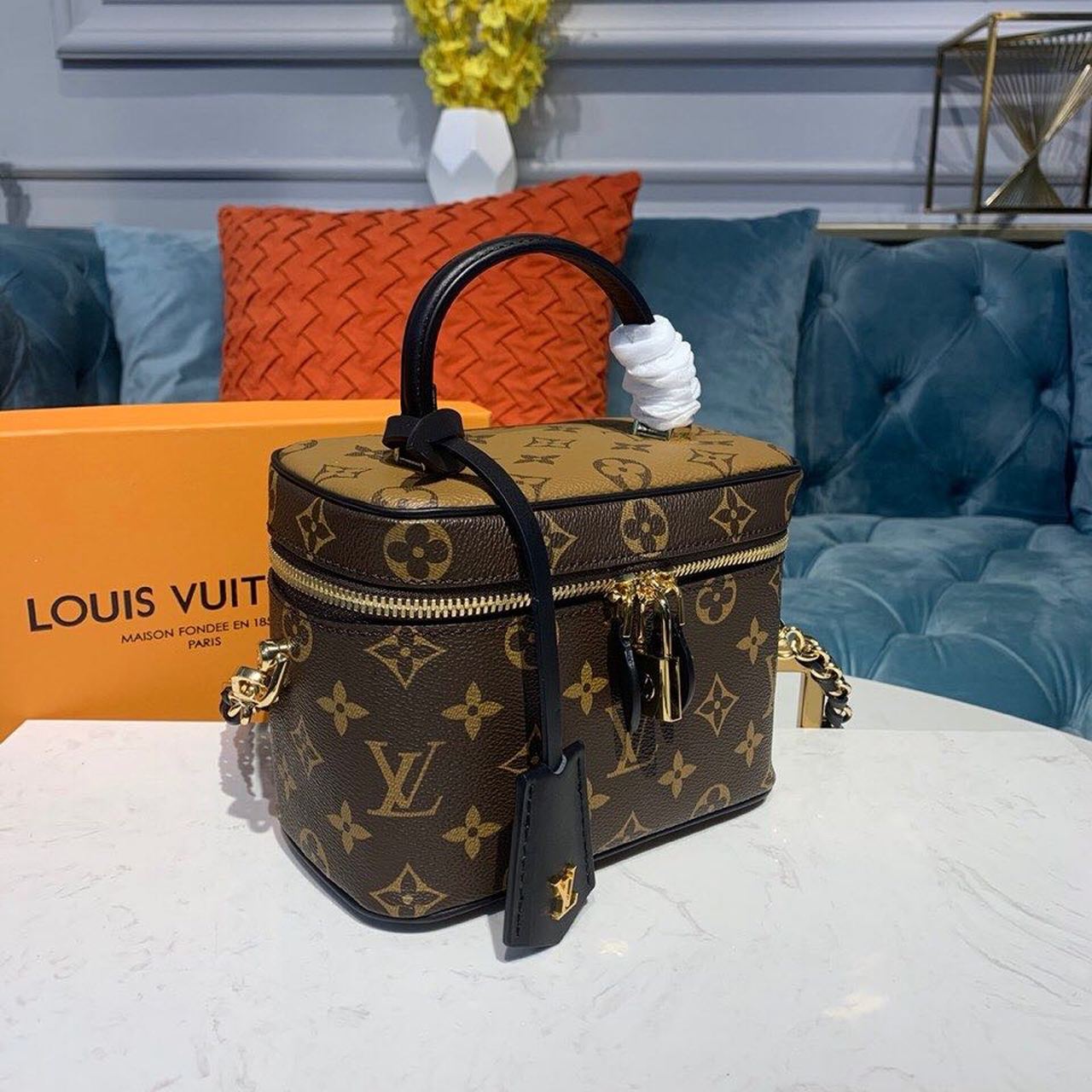 Louis Vuitton Vanity PM Monogram And Monogram Reverse Canvas By Nicolas Ghesquiere For Women,  Shoulder And Crossbody Bags 7.5in/19cm Louis Vuitton M45165