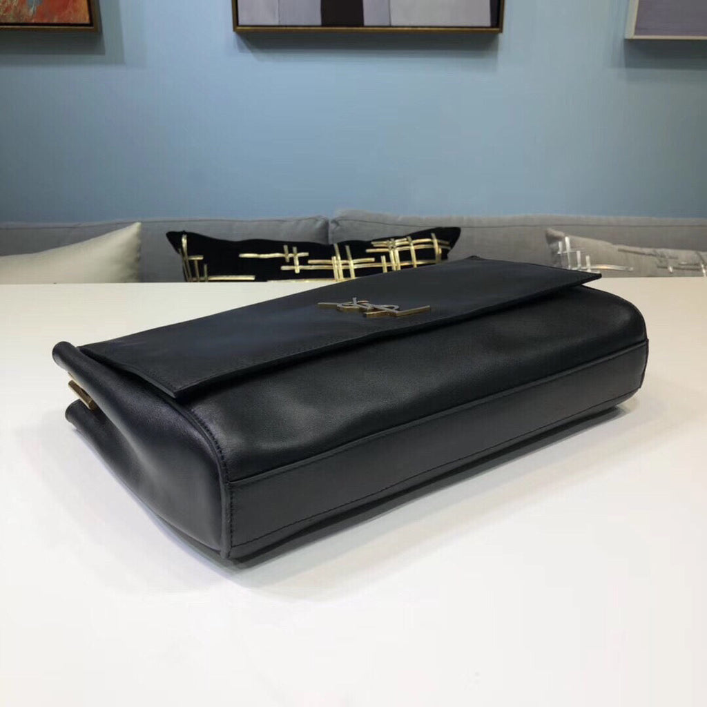Top Quality Kate MeTop Qualityum Chain Bag In Grain De Poudre Black For Women 9.4in/24cm YSL 364021BOW0J1000