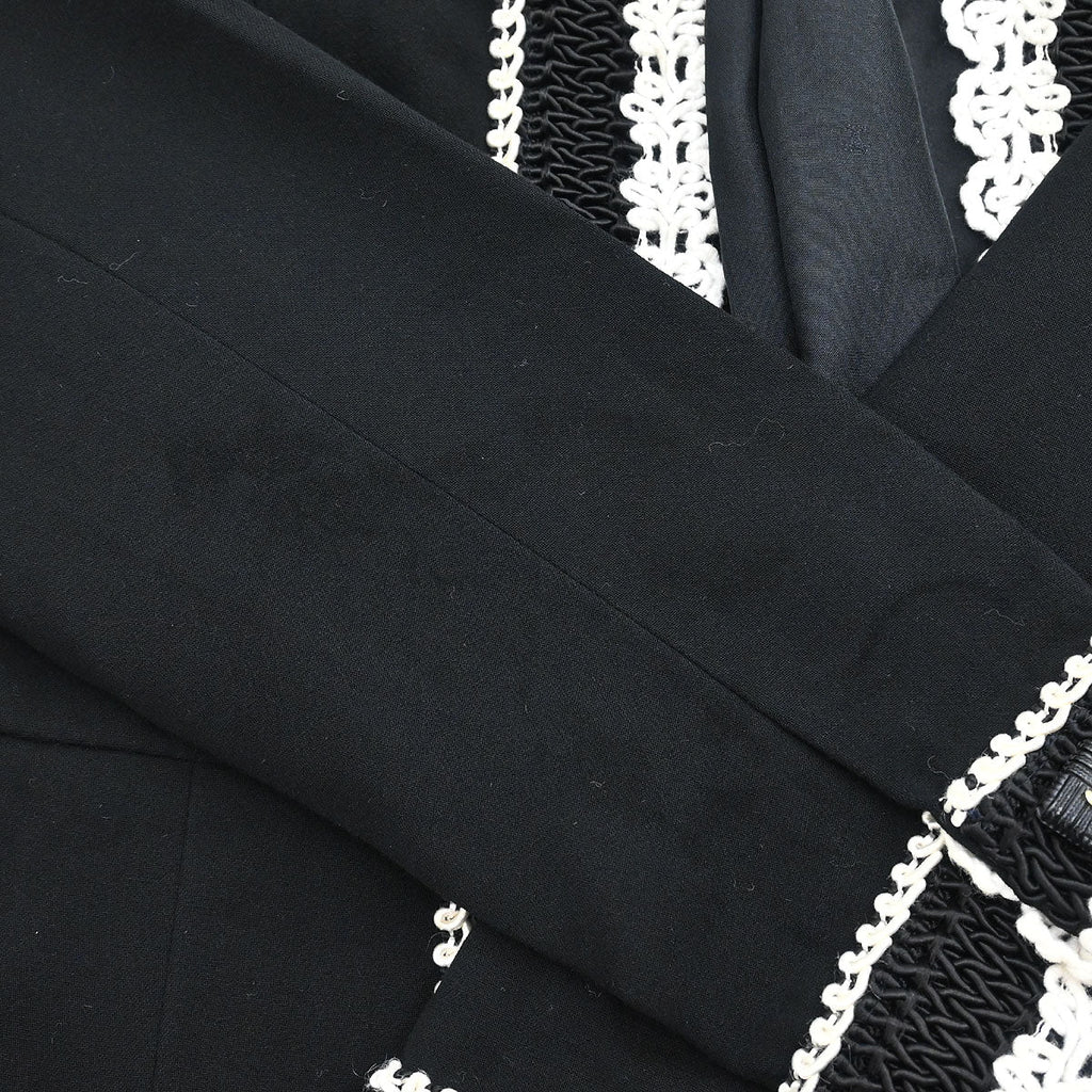 Chanel 1987 Single Breasted Jacket Black #38