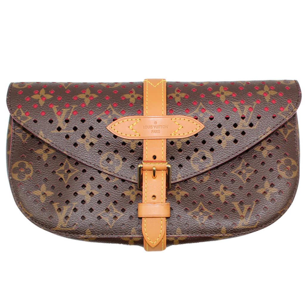 Louis Vuitton Saumur Monagram Perforated Clutch