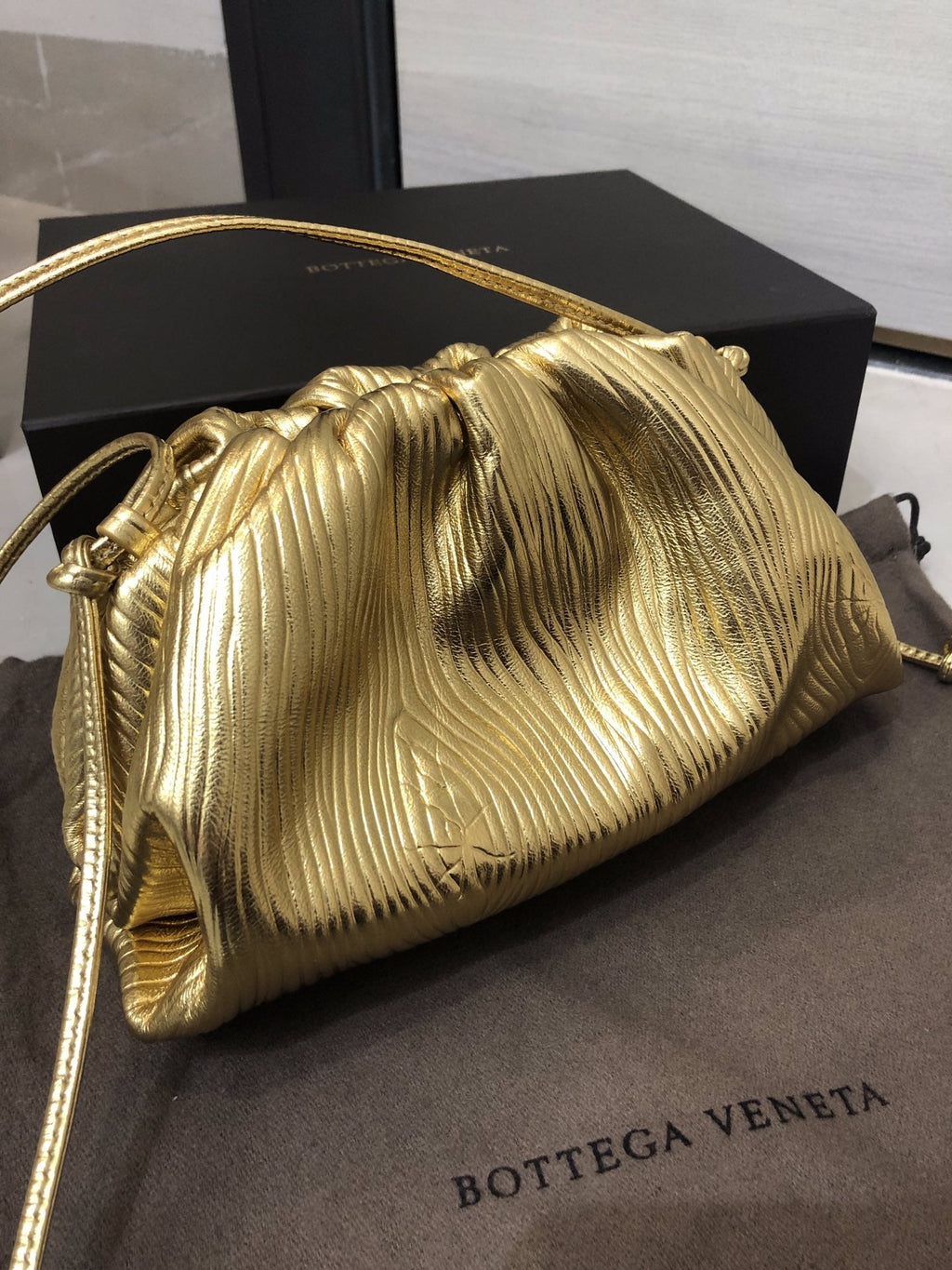 Bottega Veneta Clutch Yellow, For Women, Bags 8.7in/22cm