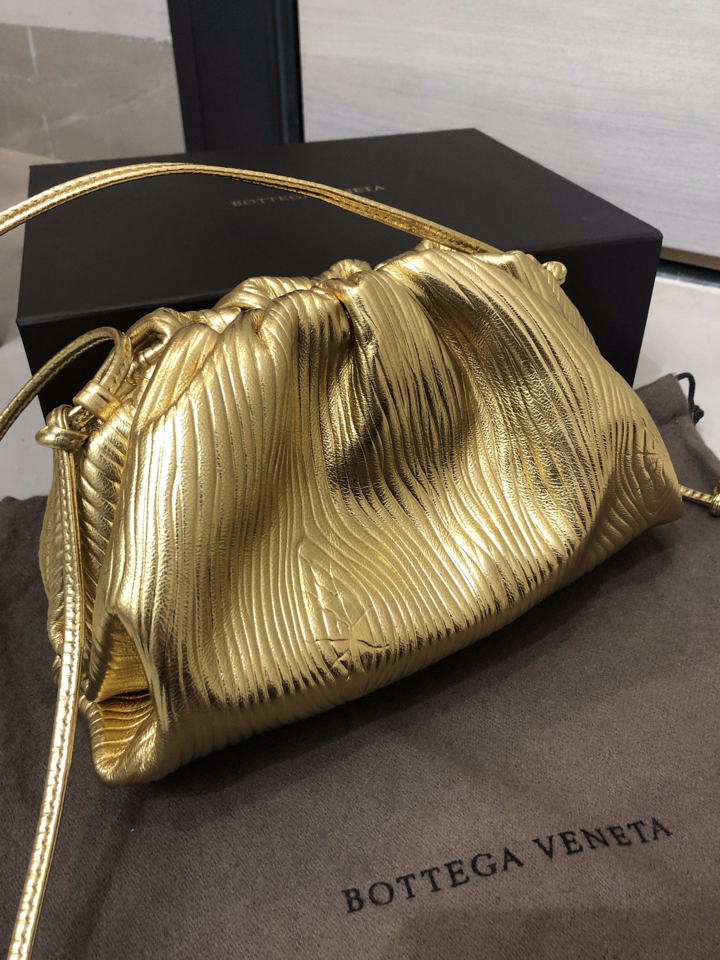 Bottega Veneta Clutch Yellow, For Women, Bags 8.7in/22cm