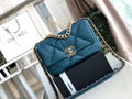 Chanel 19 Handbag Teal For Women Bags, Shoulder And Crossbody Bags 10.2in/26cm AS1160