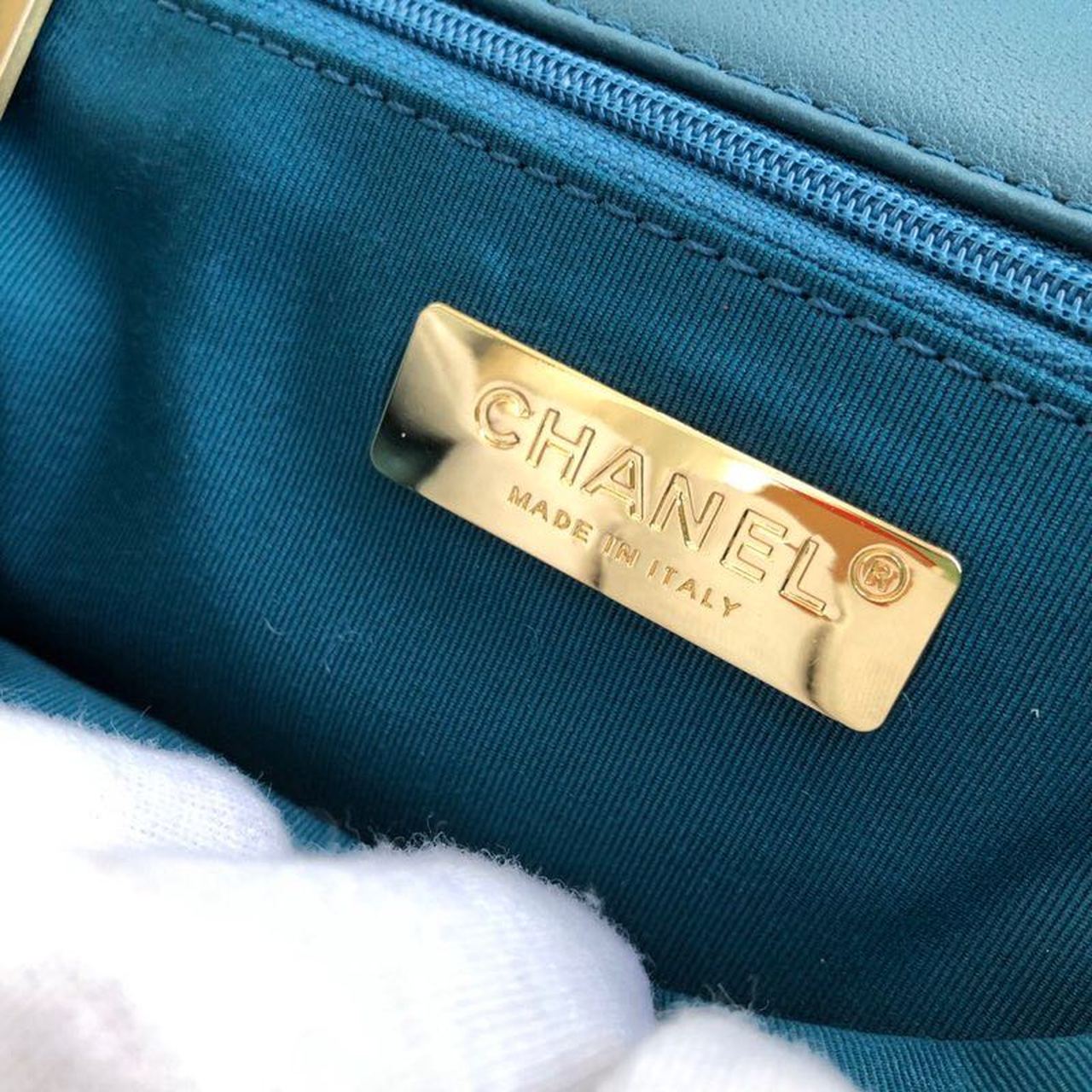 Chanel 19 Handbag Teal For Women Bags, Shoulder And Crossbody Bags 10.2in/26cm AS1160