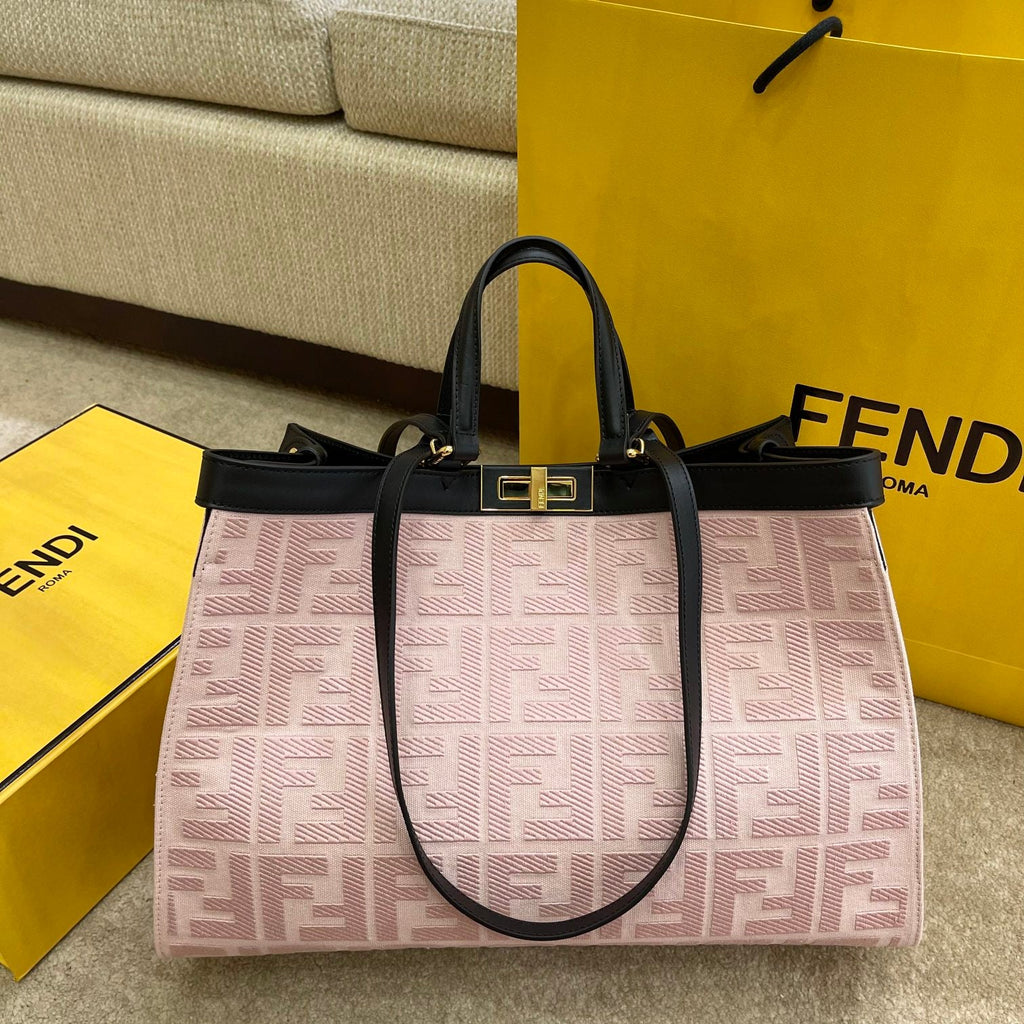 Peekaboo X-tote Bag Pink Canvas For Women, Women’s Handbags, Shoulder Bags 16.1in/41cm FF 8BH374