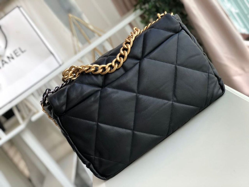 Chanel 19 Maxi Handbag Black For Women Bags, Shoulder And Crossbody Bags 14in/36cm AS1162 B04852 94305