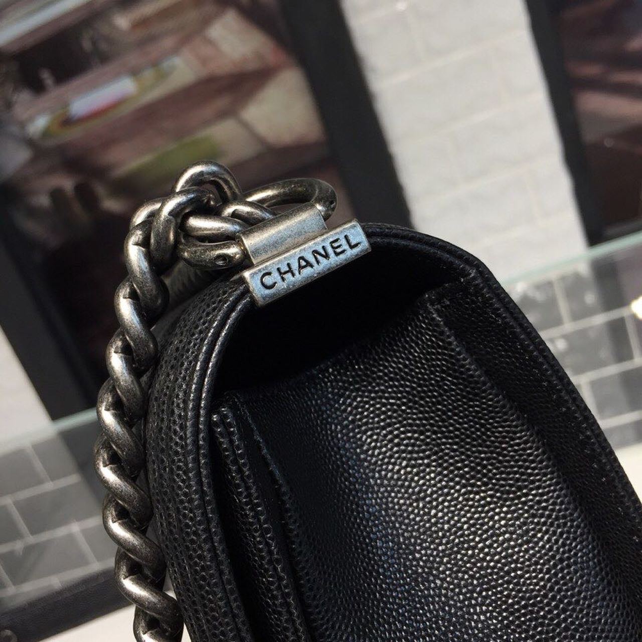 Chanel Boy Handbag SiLouis Vuittoner Hardware Black For Women Handbags, Shoulder And Crossbody Bags 9.8in/25cm A67086