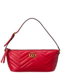 Gucci Gucci Marmont Leather Shoulder Bag, Red