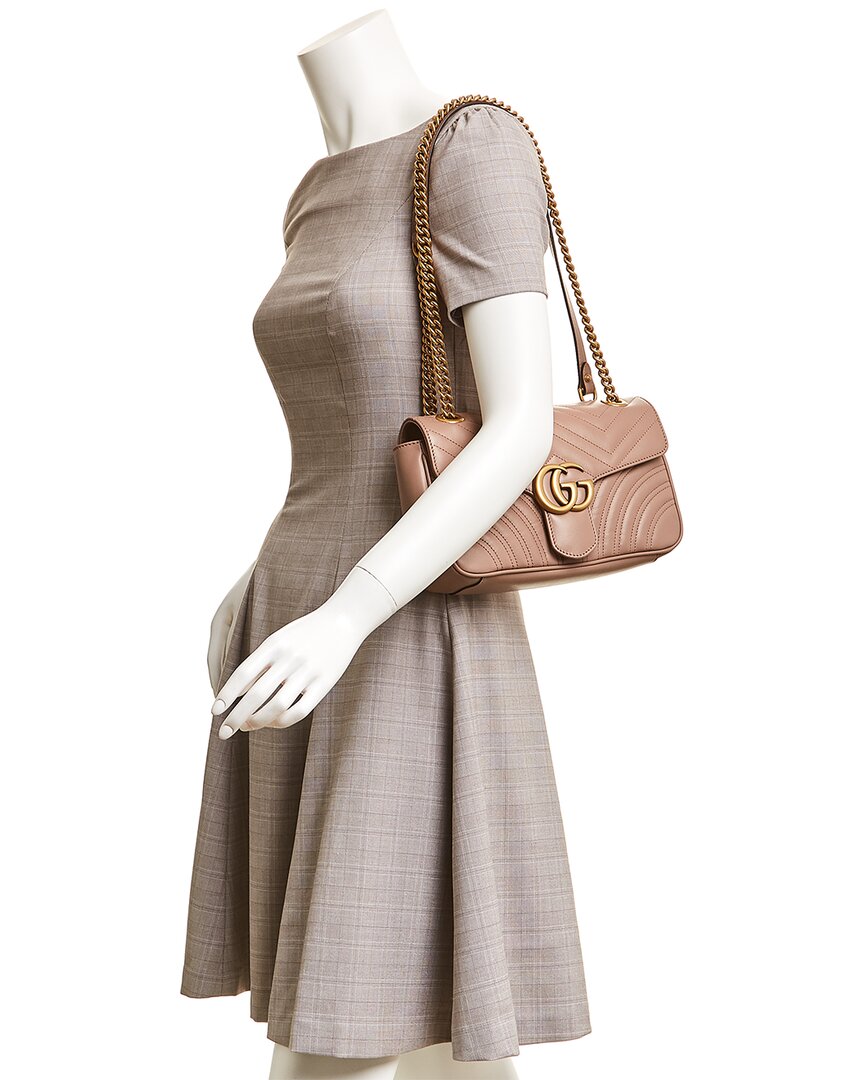 Gucci Gucci Marmont Small Matelasse Leather Shoulder Bag, Brown