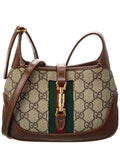 Gucci Jackie 1961 Mini Gucci Supreme Canvas & Leather Shoulder Bag, Br1"1 Rep