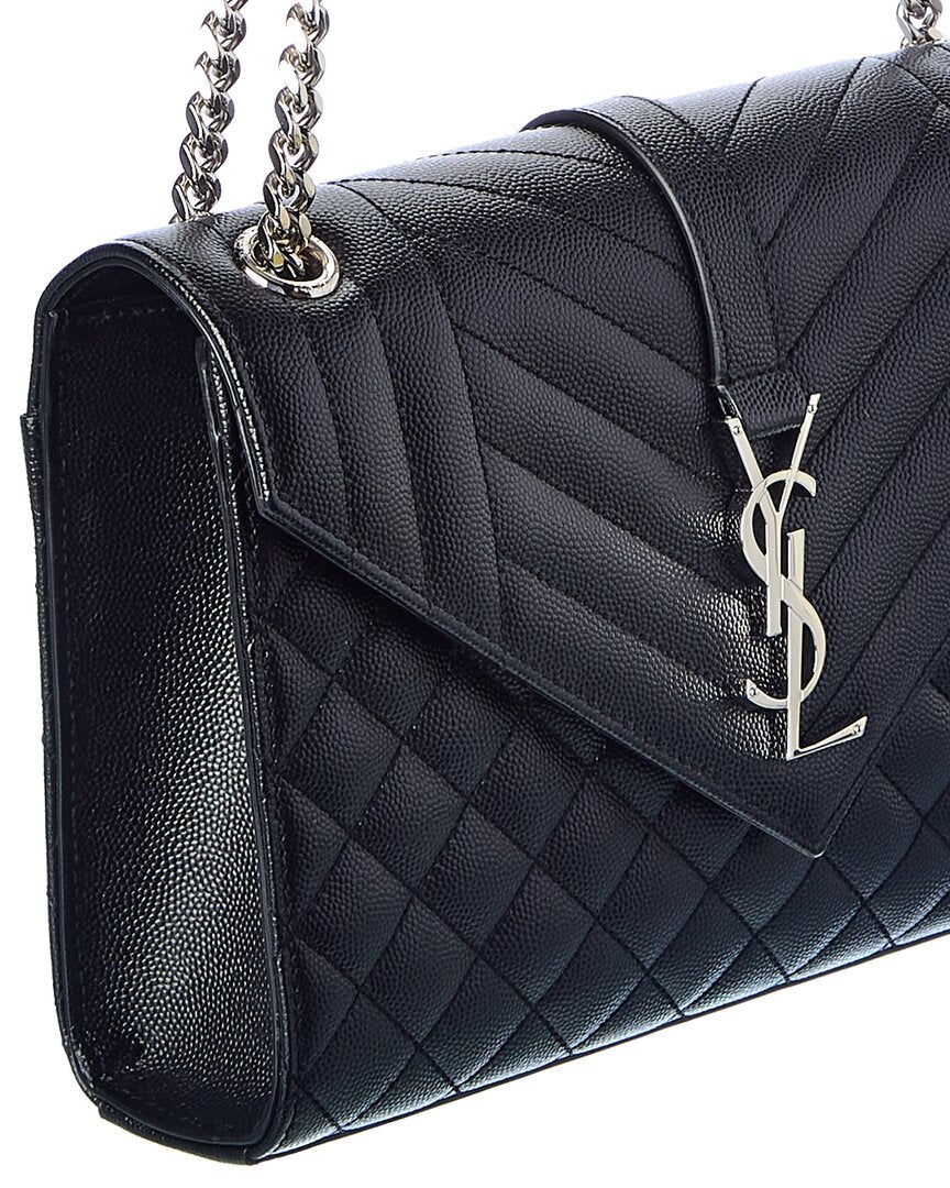 Saint Laurent Envelope Medium Leather Shoulder Bag