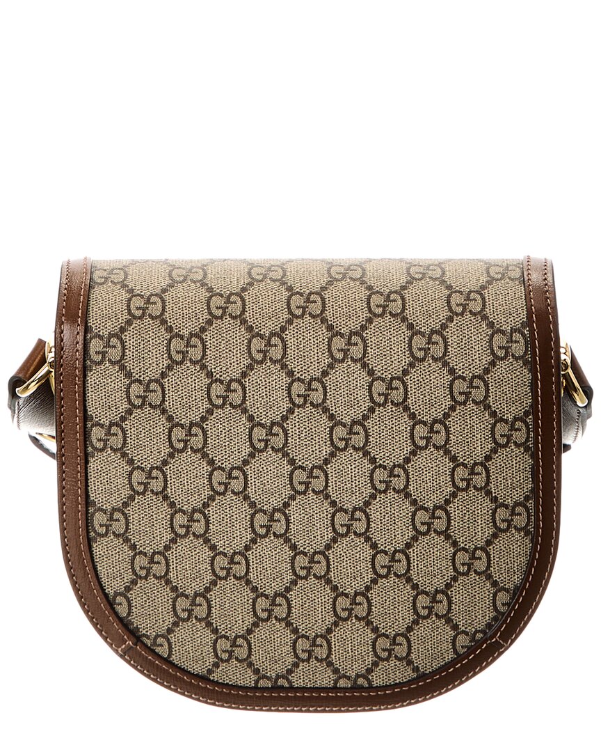 Gucci Blondie Horsebit Mini Gucci Supreme Canvas & Leather Shoulder Bag
