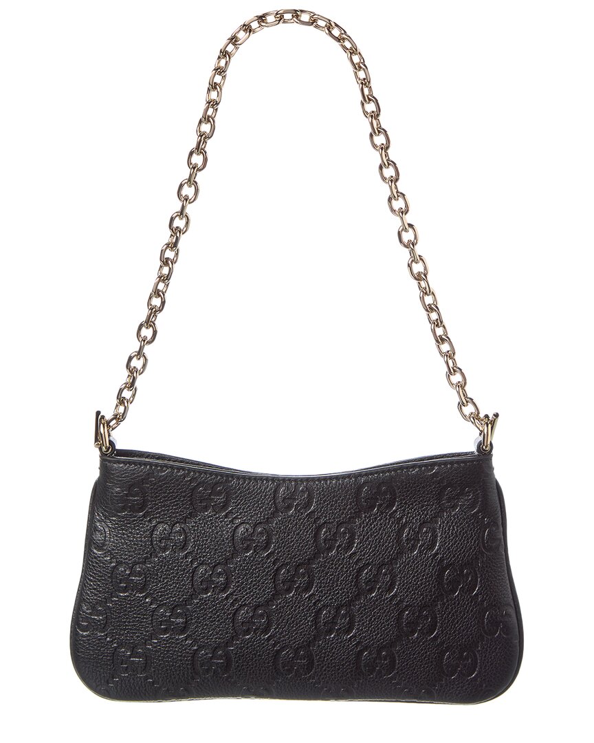 Gucci Gucci Emblem Super Mini Leather Shoulder Bag