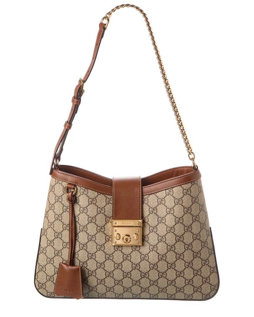 Gucci Padlock Medium Gucci Supreme Canvas & Leather Shoulder Bag