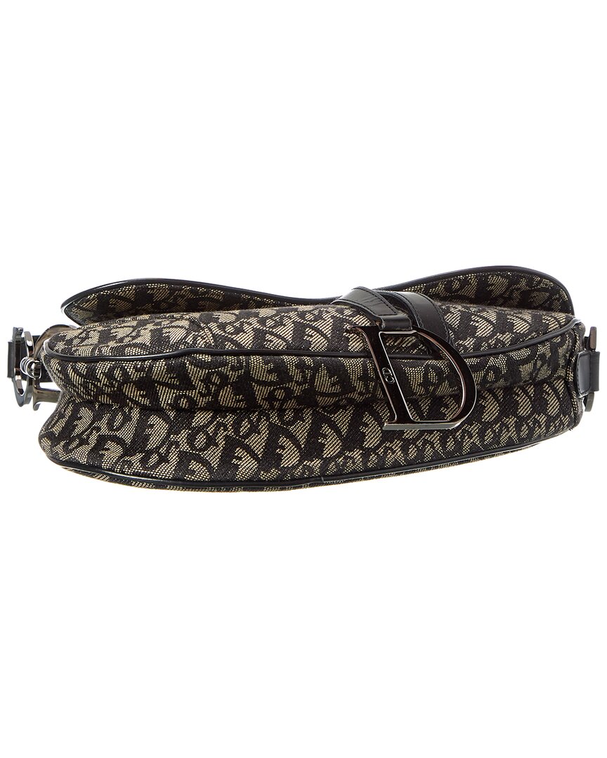 Dior Black Canvas Oblique Saddle Bag ( 1"1 Rep)