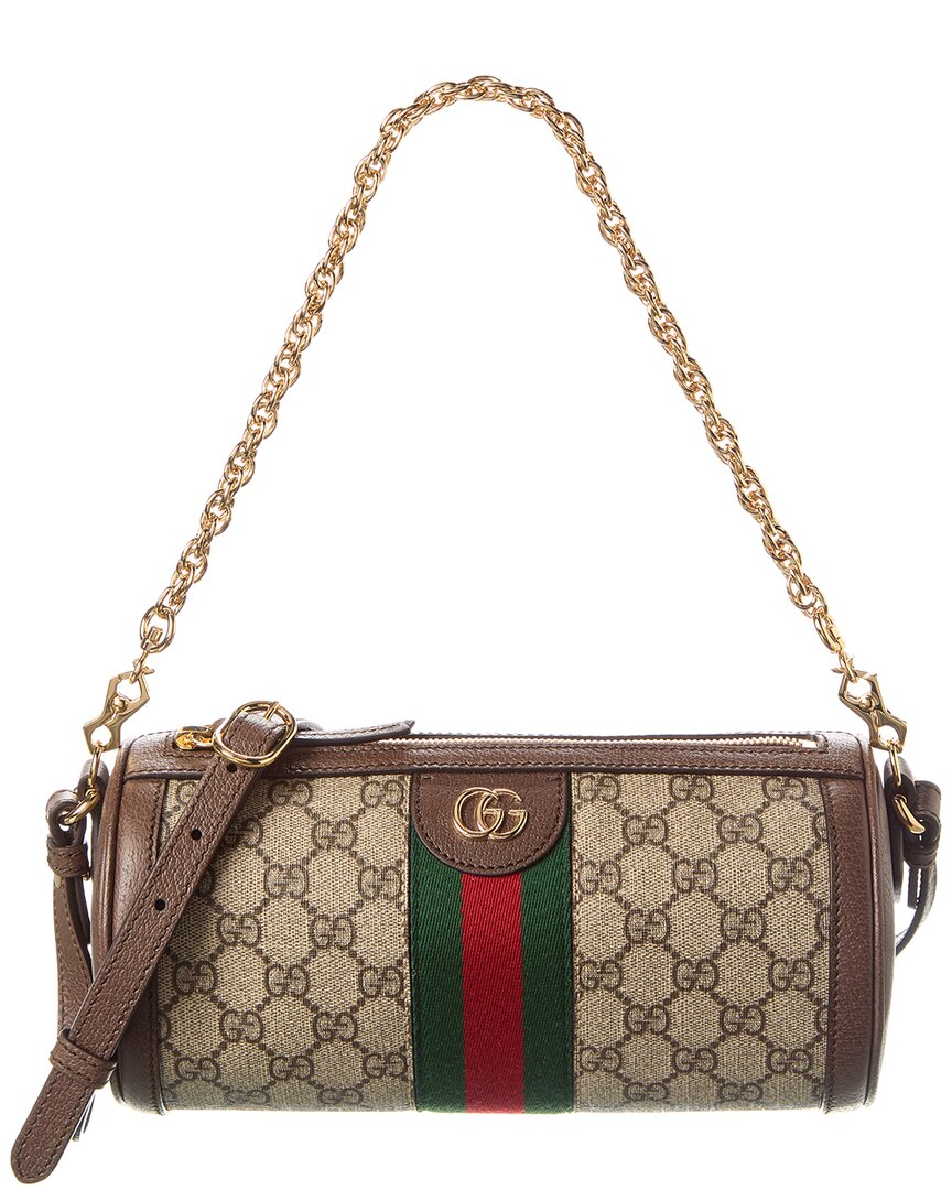 Gucci Ophidia Small Gucci Supreme Canvas & Leather Shoulder Bag