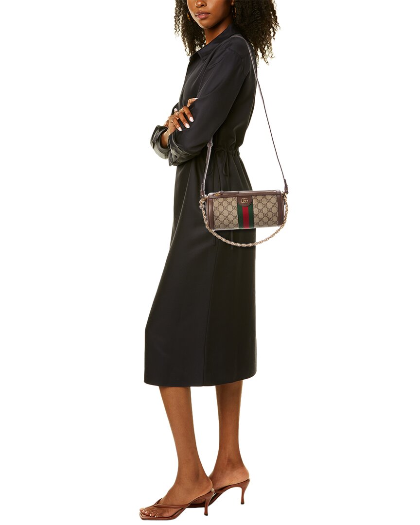 Gucci Ophidia Small Gucci Supreme Canvas & Leather Shoulder Bag