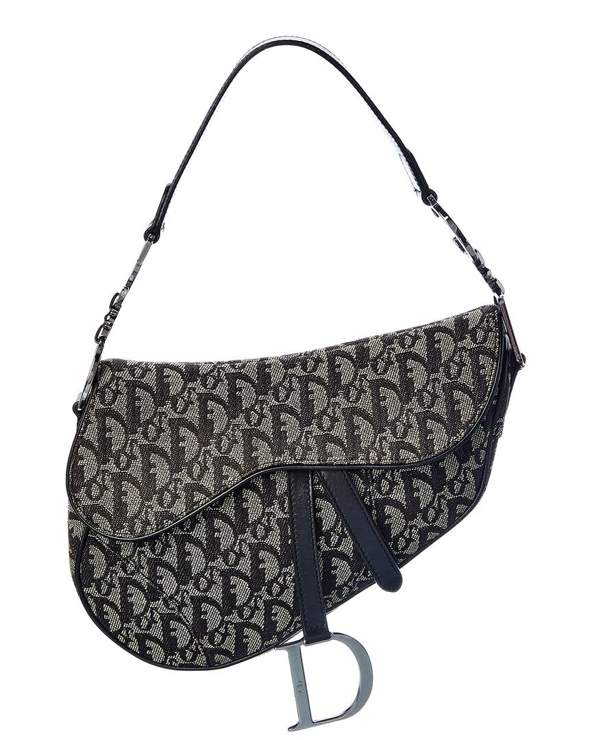 Dior Black Trotter Canvas Saddle Bag ( 1"1 Rep)