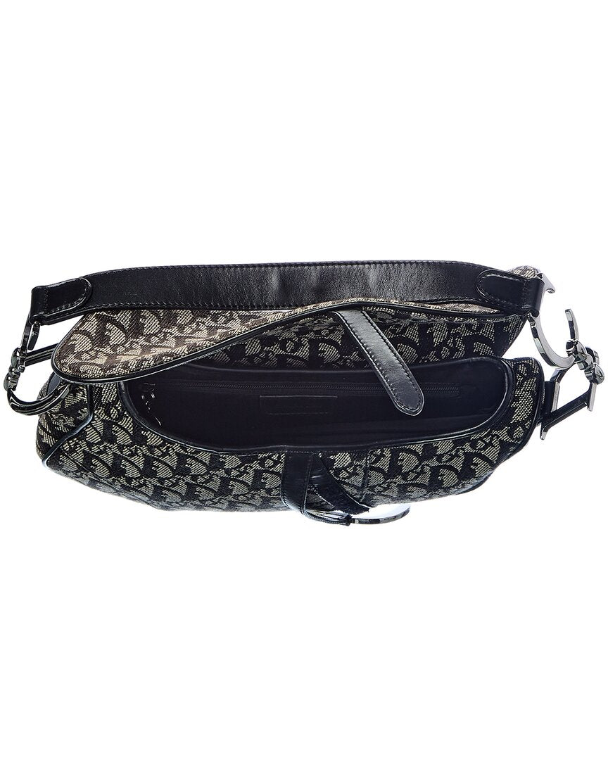 Dior Black Trotter Canvas Saddle Bag ( 1"1 Rep)