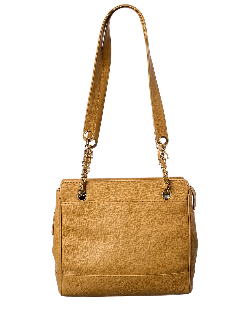 Chanel Beige  Leather Triple Coco Chain Tote ( 1"1 Rep)
