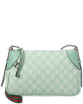 Gucci Gucci Emblem Small Gucci Coated Fabric & Leather Shoulder Bag