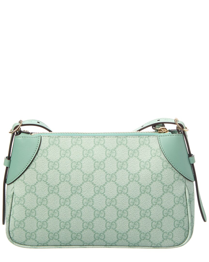 Gucci Gucci Emblem Small Gucci Coated Fabric & Leather Shoulder Bag