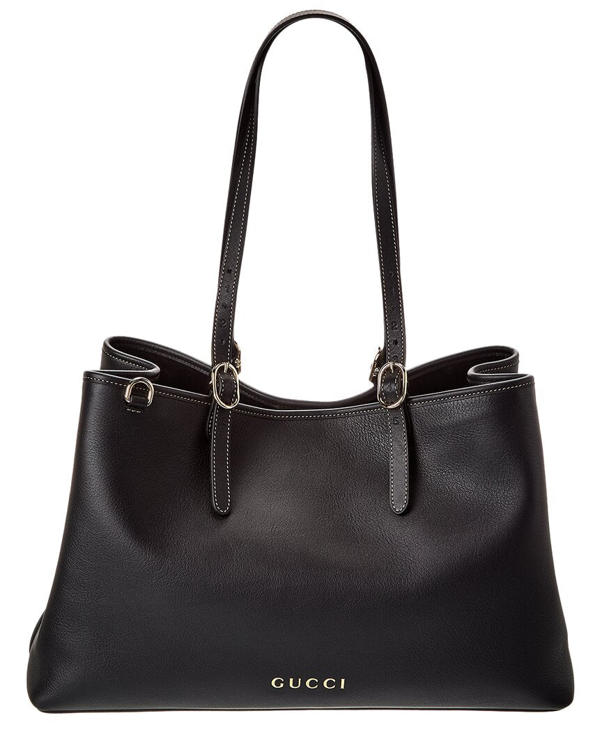 Gucci Gucci Emblem Large Leather Tote