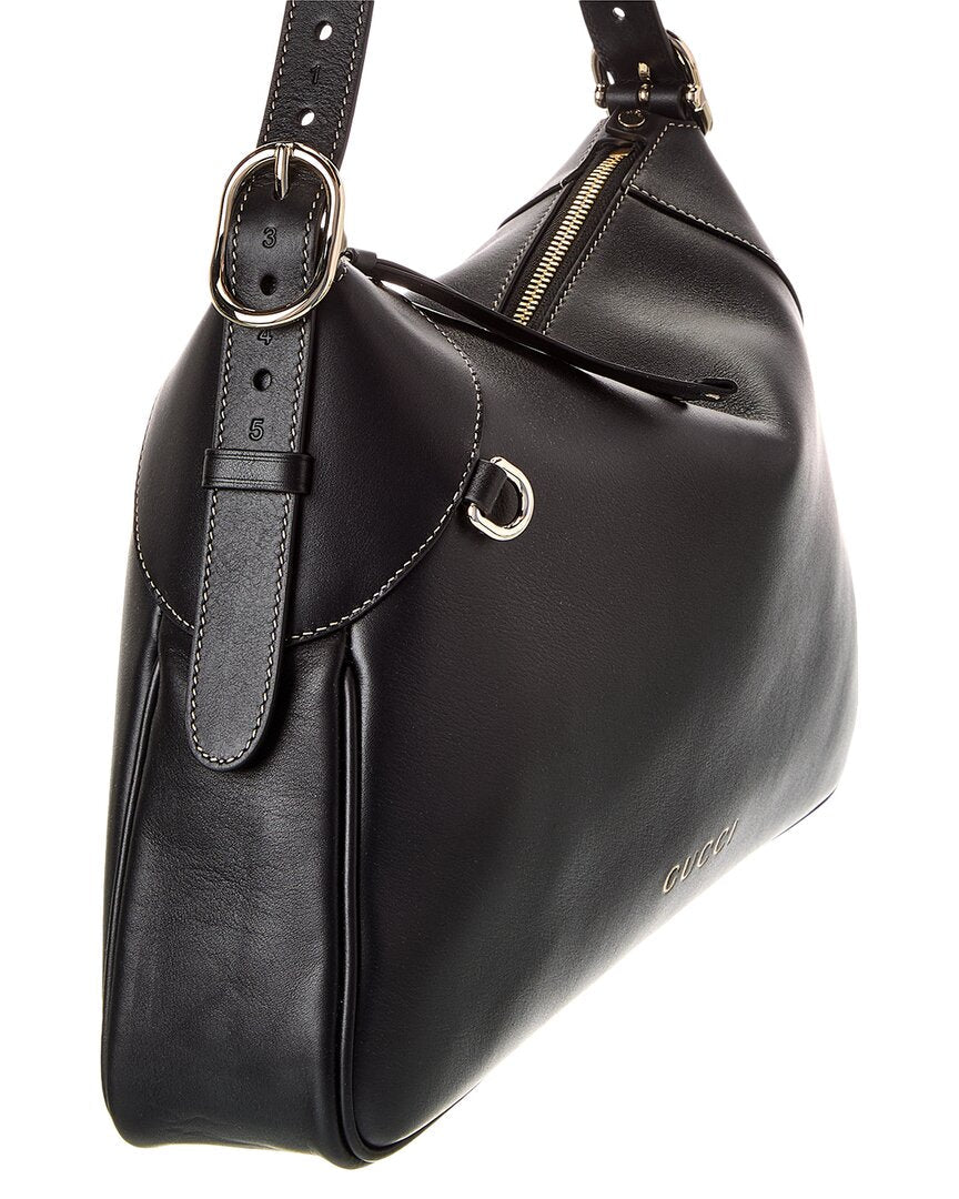 Gucci Gucci Emblem Large Leather Shoulder Bag