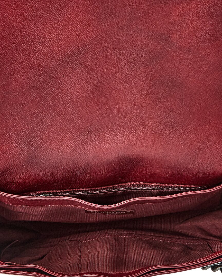 Chanel Brick Red Leather Medium Boy Reverso ( 1"1 Rep)